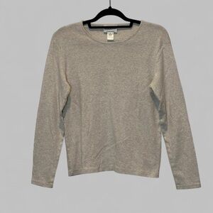 Pendleton Women's Cream Crew Neck long sleeve SOFT shirt Small